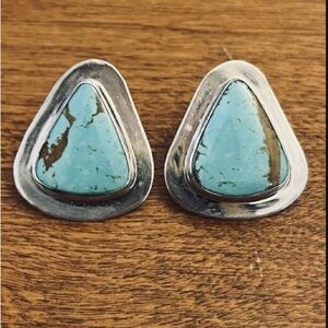 Sleeping Beauty Turquoise Earrings by Carol Felley